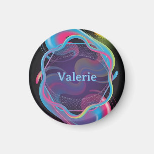 Imã Moldura Líquida Neon com Nome Personalizado