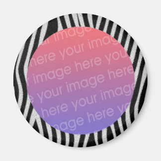 Imã moldura para foto com listras de zebra