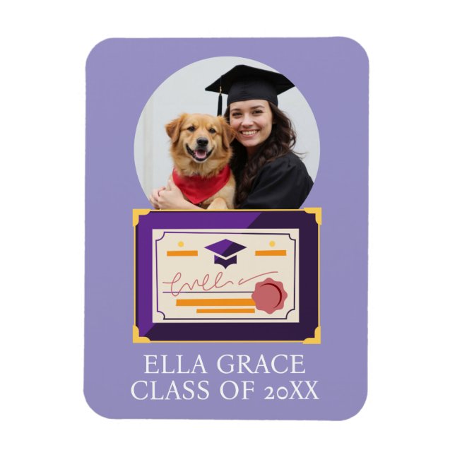 Ímã Moldura Personalizada para Foto de Formatura (Vertical)