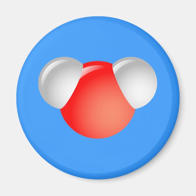 Imã Molécula de água H2O (Frente)