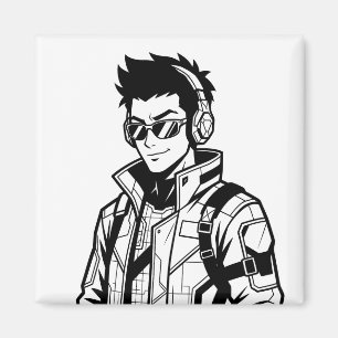 Imã Moletom com Gráfico de Personagem de Anime Cinemat