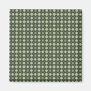 Imã molho clássico de moda de textura verde quadrado
