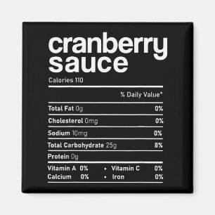 Imã Molho de Cranberry Nutrição Engraçado Dia de Ação 