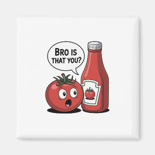 Imã Molho de Tomate Irmão É Você Piada Comida Dia de A