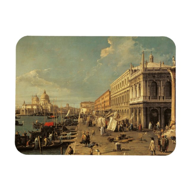Ímã Molo e Zecca, Veneza (óleo na canvas) (Horizontal)