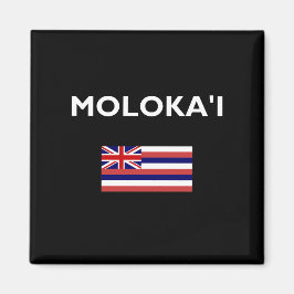Imã Molokai EUA - Cor Escura da Bandeira Havaiana