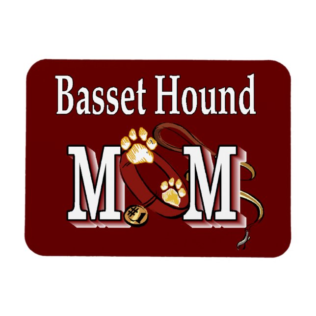 Ímã Mom de Cão de Caça-Basset (Horizontal)