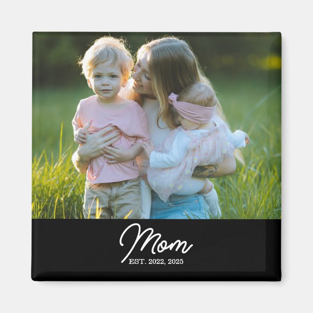 Imã Mom Established Photo Gift Magnet (Frente)