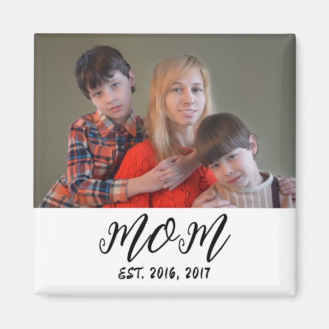 Imã Mom Established Photo Gift Magnet (Frente)