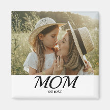 Mom Established Photo Gift Magnet