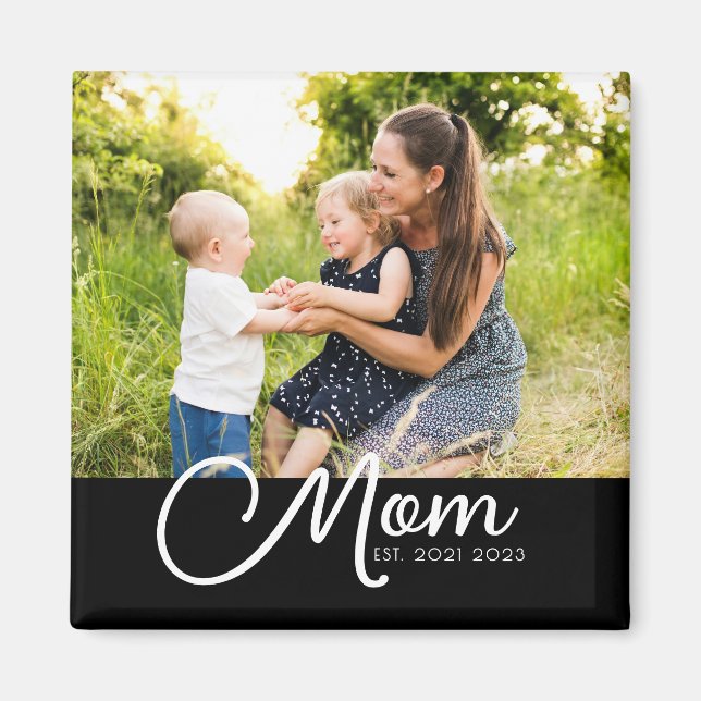 Imã Mom Established Photo Gift Magnet (Frente)