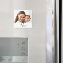 Imã Mom Established Photo Gift Magnet