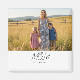 Imã Mom Established Photo Mother's Day Magnet