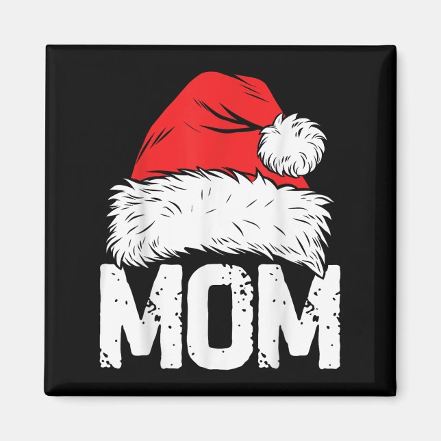 Imã Mom Santa Christmas Family Matching Pajamas Mama X (Frente)