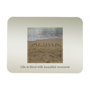 Ímã Momentos Bonitos da Praia de Kauai Hawaii Aloha