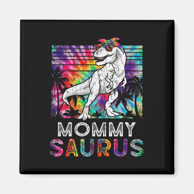 Imã Mommysaurus Dinossauro Mamãe Saurus Família Combin (Frente)