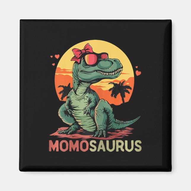 Imã Momosaurus Dino Dinosaur Momo-saurus T-rex Mãe (Frente)