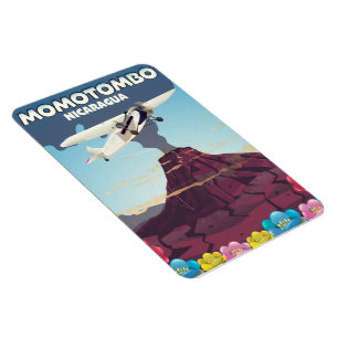 Ímã Momotombo Nicaragua viagem impressão.