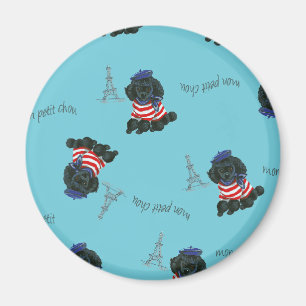 Imã Mon Petit Chou Chou Black Poodle Puppy