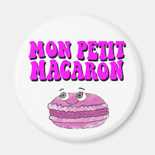 Imã Mon Petit Macaron Retro Groovy Text