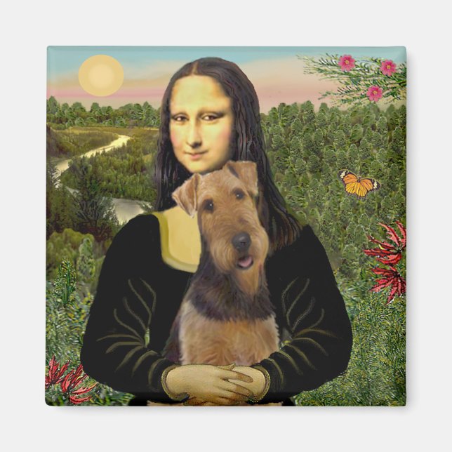 Imã Mona Lisa - Airedale Terrier (#1) (Frente)