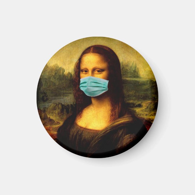 Imã Mona lisa colocou uma ligadura no rosto. (Frente)