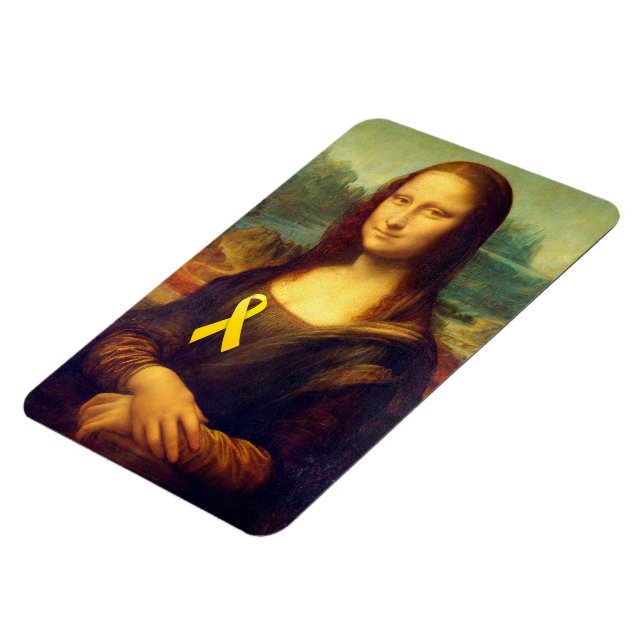 Ímã Mona Lisa Com Fita Amarela (Left Side)
