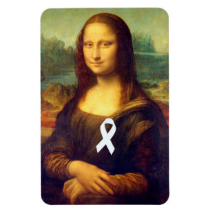 Ímã Mona Lisa Com Fita Branca