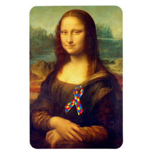 Ímã Mona Lisa Com Fita De Quebra-cabeça