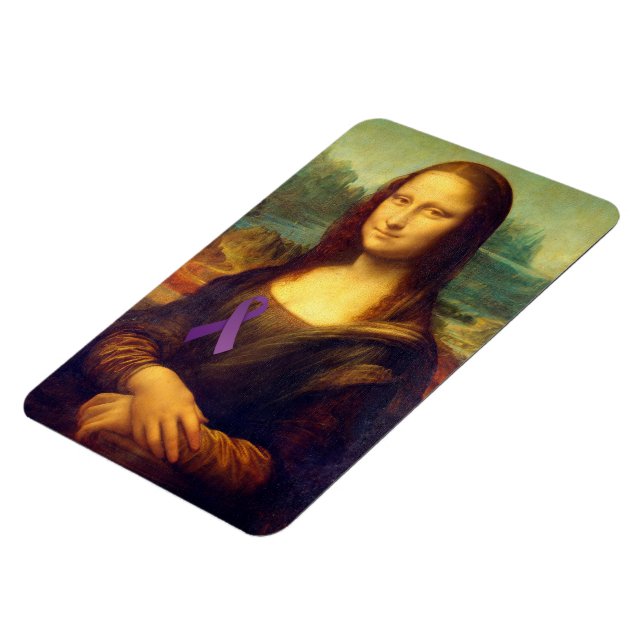 Ímã Mona Lisa Com Fita Roxa (Left Side)