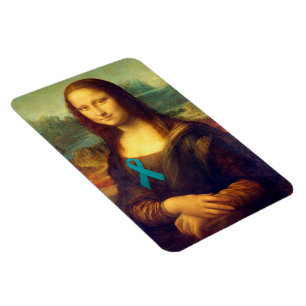 Ímã Mona Lisa Com Fita Teal