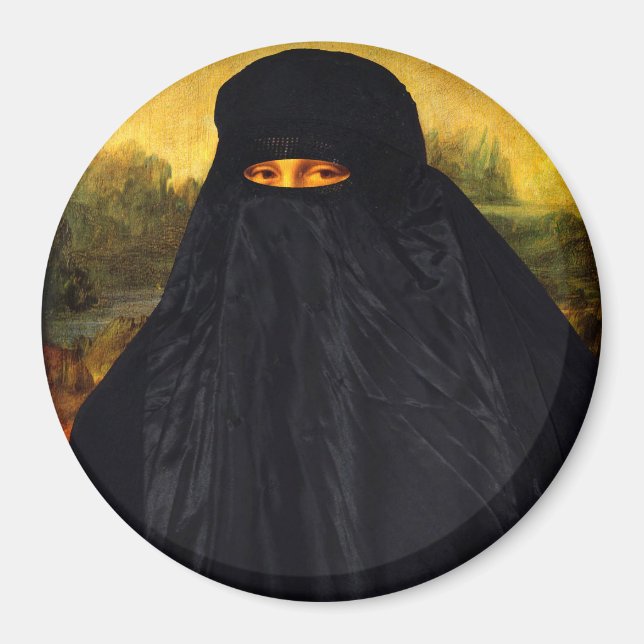Imã Mona Lisa escondida atrás do Burqa (Frente)