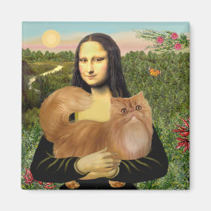 Imã Mona Lisa - Gato Persa Vermelho