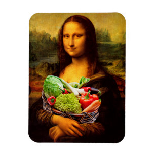 Ímã Mona Lisa Loves Vegetables