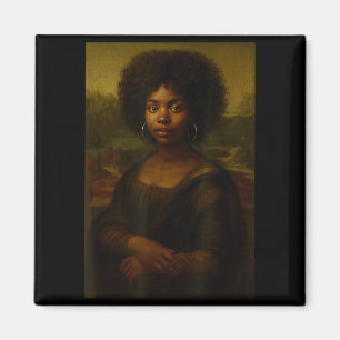 Imã Mona Lisa Preta Afro Americana Negra Melanina
