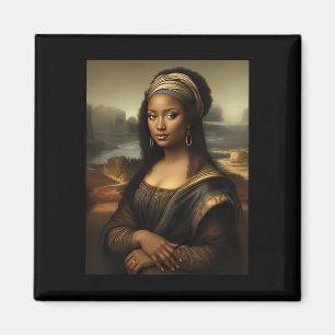 Imã Mona Lisa Preta História Negra Americana Mon