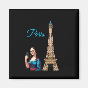 IMÃ MONA LISA TIRANDO SELFIE SURREAL PARIS