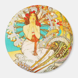 Imã Monaco Monte - Carlo, Alphonse Mucha - ímã
