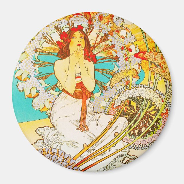 Imã Mônaco Monte-Carlo, Alphonse Mucha-Magnet (Frente)