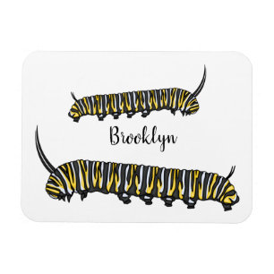 Ímã Monarch caterpillar cartoon illustration