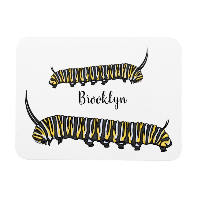Ímã Monarch caterpillar cartoon illustration (Horizontal)