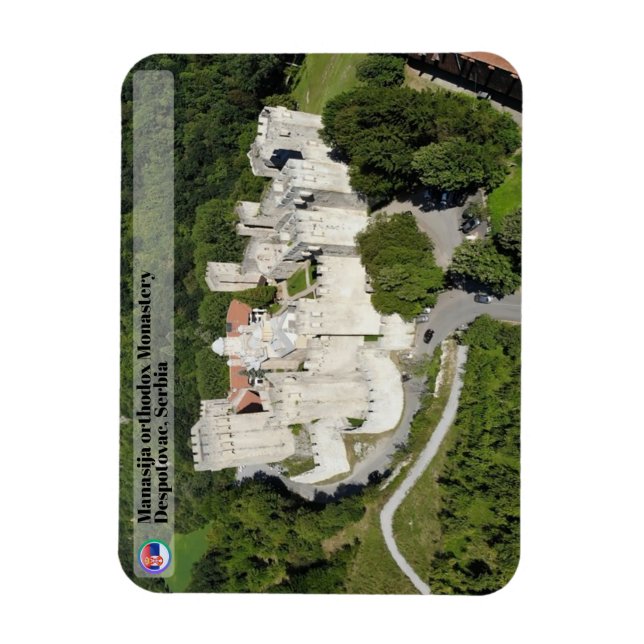 Ímã MONASTÉRIOS SÉRVIOS - mosteiro de Manasija 3 (Vertical)