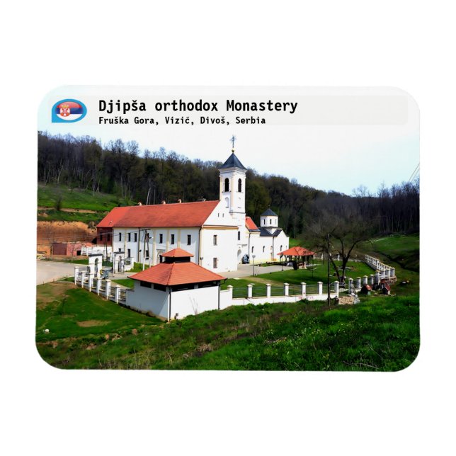 Ímã MONASTÉRIOS SÉRVIOS - mosteiro ortodoxo de Djipša  (Horizontal)