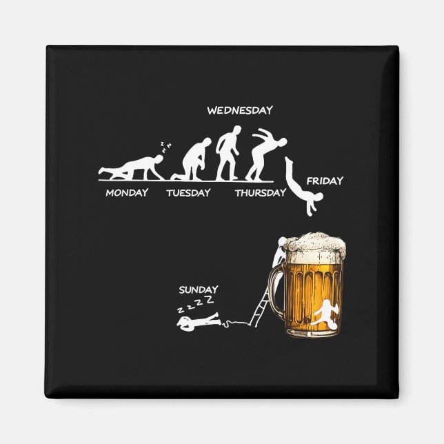 Imã Monday Tuesday Thursday Friday Saturday Sunday Bee (Frente)