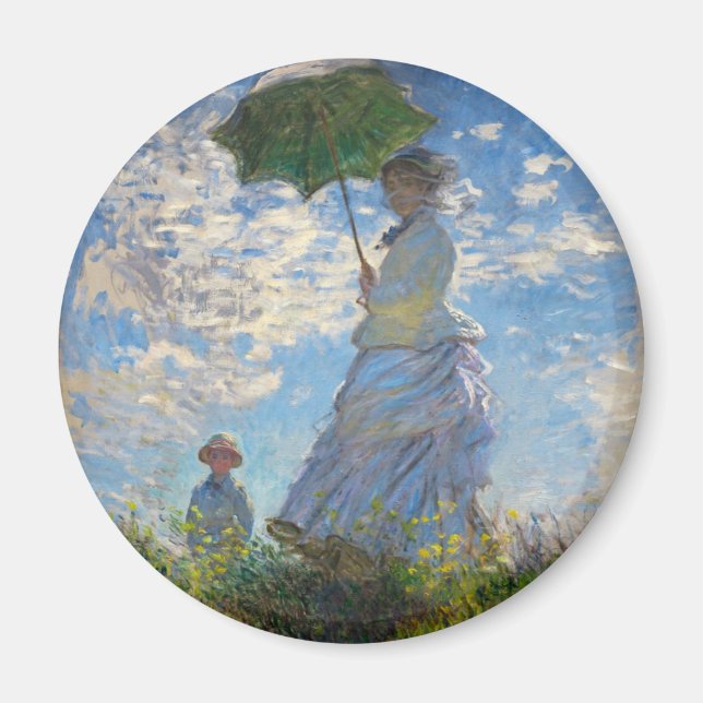 Imã Monet, a promenada mulher com um ímã parasol (Frente)