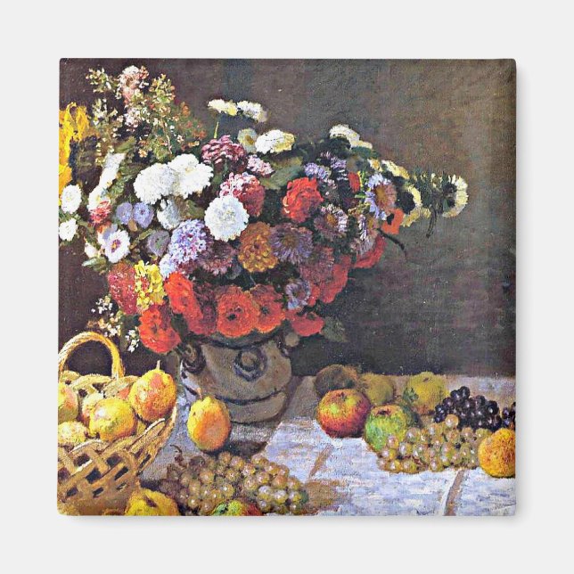 Imã Monet - Flores e Frutas (Frente)