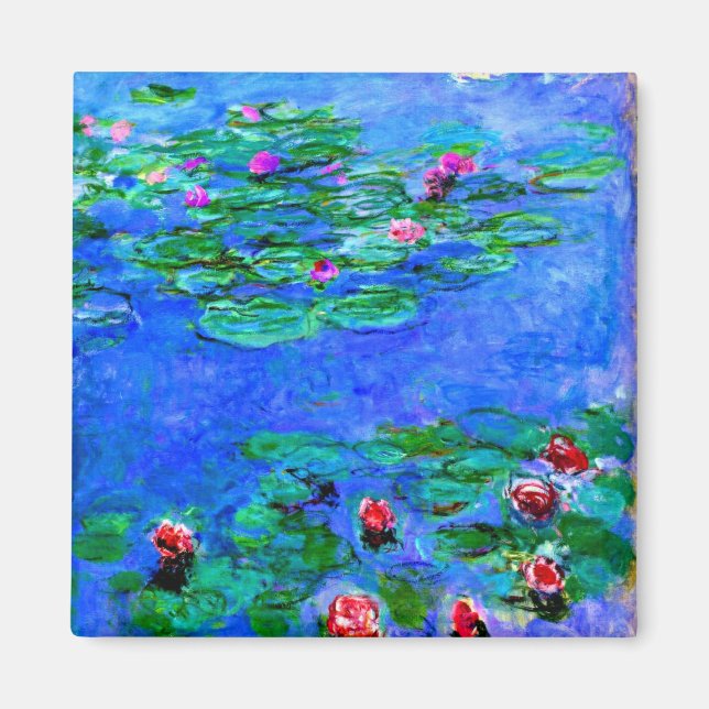 Imã Monet - Lírios de Água (vermelho) (Frente)