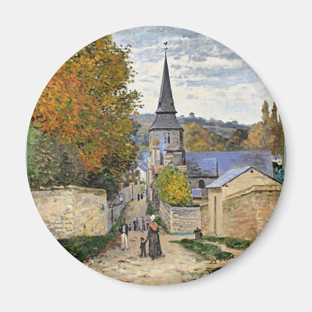 Imã Monet - Street em Sainte-Adresse, belas artes, Mag (Frente)