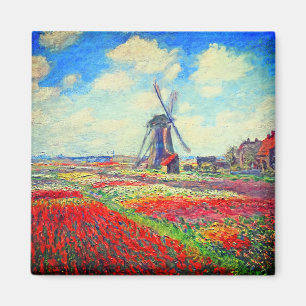 Imã Monet Tulips Windmill