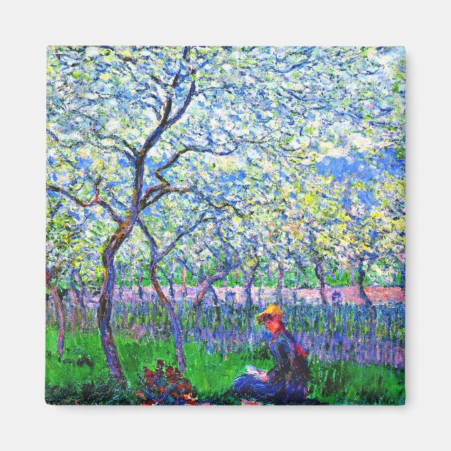 Imã Monet - Um pomar em Primavera (Frente)